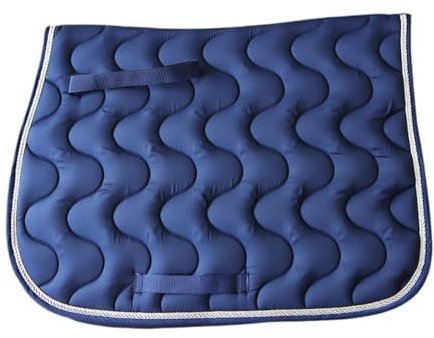 PETSOLA Manta de Montar para Caballo Almohadilla de Asiento para Caballo con Absorción de Impactos Cojín Antideslizante de Poliéster Transpirable Accesorio, Azul