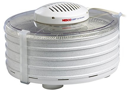 Nesco FD-37A Food Dehydrator for Herbs, Fruit, Beef Jerky, 4 Trays, Speckled White