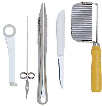 Norpro garnir Lot, Lot de 5, Argent