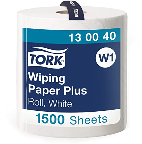 Tork SCA-130040 Performance Wiper Roll Plus, 1500 Sheets, 510m, White