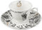 V&A Alice in Wonderland Espresso Cup and Saucer, 100 ml (4 fl oz), White