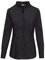 Seidensticker Damen Kelchkragenbluse Langarm Slim Fit Uni Bügelfrei Blouse, Schwarz, 40 EU
