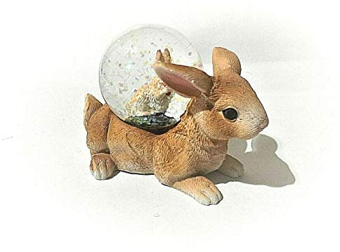 Euro Souvenirs Glitterkugel Hase Schüttelkugel, Glitzerkugel, Schneekugel (ES17771)