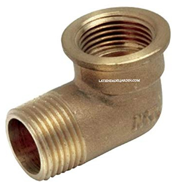 Suinga Codo Hembra Macho LATÓN 1 para tubería de Polietileno de 1
