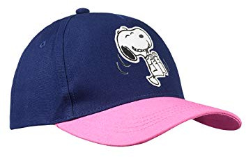 Onomot! Peanuts Snoopy barn basebollkeps för pojkar och flickor, justerbar bomullskeps med solskydd, cool barnkeps för sommar och fritid, blå och rosa