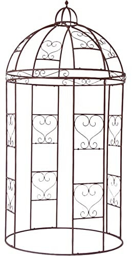 VARILANDO Pavillon, Stahl in Rost-Optik, Rosenbogen, Rankgitter