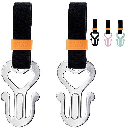 SVD.PET 2PC Dog Poop Bag Holder, Stainless Steel Waste Bag Holder, Dog Poop Bag Carrier, Hand Free Holder (Metal)