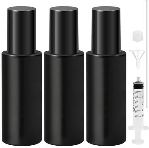 Samulee 3 nebulizzatori per profumi, ricaricabili, bottiglie di vetro da 50 ml, nebulizzatore per profumi, per viaggi, vacanze, regali