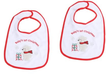 VICASKY 2st -lätzchen Babylätzchen Speichel Lätzchen Lätzchen Aus Baumwolle Lätzchen Füttern Kinder Lätzchen Aus Baumwolle Kinderlätzchen Sabber Lätzchen Weiß Baumwolle Polyester