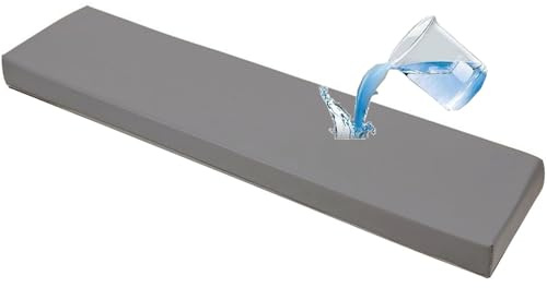 Bänkdyna Sittdyna Vattentät, Ultra-lång Pall För Dynor, 5cm Tjock Svamp, Halkfri, Hög Densitet, Lounge Trädgård Uteplats Veranda För Inomhus Utomhus Bänk Sittdyna(Grå,110x40 cm)