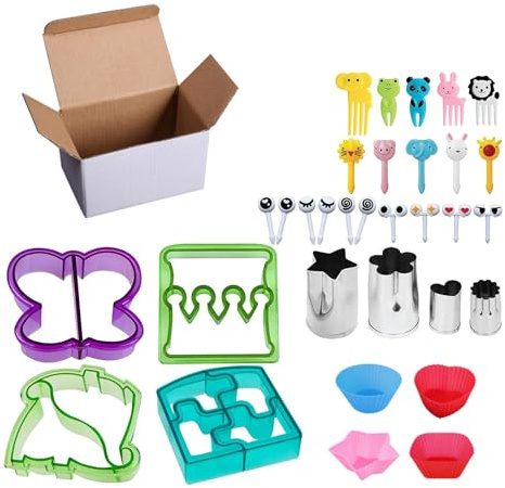 Sandwich Cutters Bread Shaped Set, Vegetable Fruit Bread Shape Cheese Cookie Cutter Molds - Great for Lunchbox and Bento Box