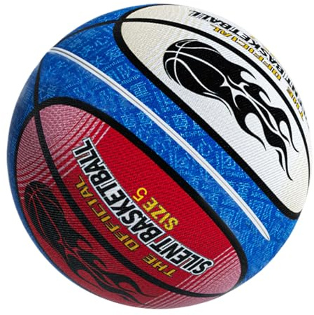 Rrlihjgu Silent Basketball PU-skumboll storlek 5/7 basketboll bullerfri inomhus med hög densitet, tyst träning dunk elasticitet present basket lågt ljud