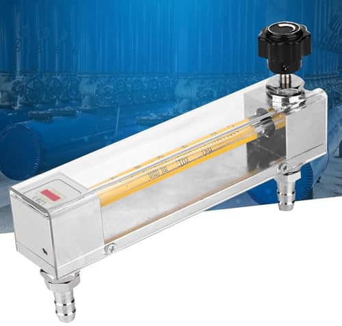Keenso LZB-3 Glass Tube Flowmeter Water Meter for & Liquid, Good Anticorrosion Ability for Accurate Measurement, for Laboratory Use (10-100mL/min)