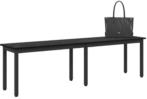 vidaXL Banc Chêne Noir 160 x 35 x 45 cm Bois d'ingénierie, Salon, Rectangulaire, Moderne, Durabilité, Solutions de sièges pour Le Confort, Le Style, la fonctionnalité et Un Design Contemporain