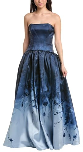 Floral Printed Mikado Gown – Marchesa