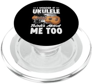 Je me Demande si Mon ukulélé Pense de Moi de façon trop drôle PopSockets PopGrip pour MagSafe