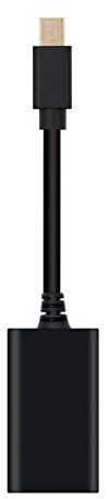 NanoCable 10.16.0102 - Conversor Mini DisplayPort a HDMI, mDP/M-HDMI A/H, Macho-Hembra, Negro, 15cm