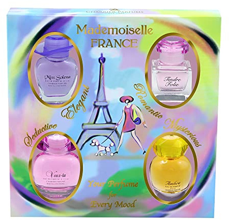 Charrier Parfums – Gift set 'Mademoiselle France' 4 miniaturen Eau de Parfum 44.1 ml
