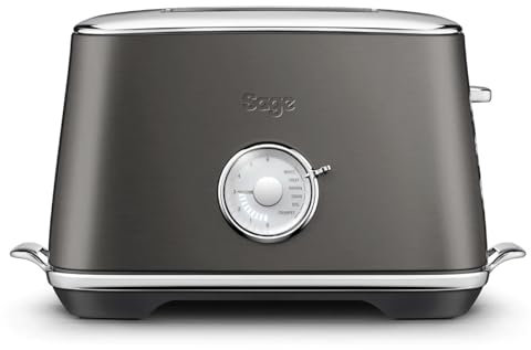 Sage - Toast Select Luxe - Compact 2-Slice Toaster - 6 Preset Settings, 1000 W, Variable Browning Level, LED Countdown Indicator - White, Brown, Grain, Fruit, Rye, Crumpet - Black Stainless Steel