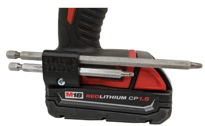 Magnetic Bit Holder for Milwaukee M18 Drill & Impact Driver - Open-Ended Pass-Through for Long Bits (Black) - Galactic Gadgets
