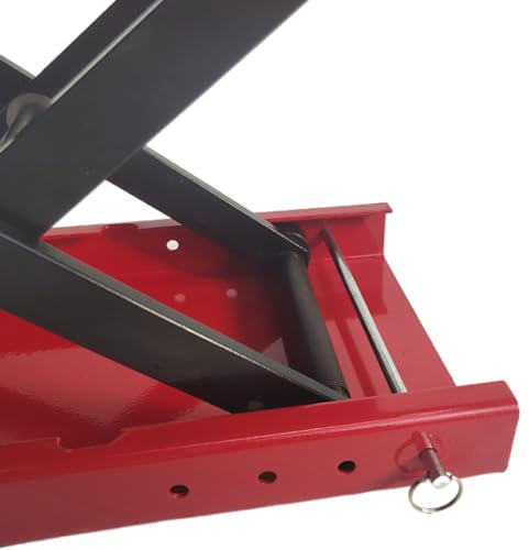 Motorrad Heber hebebühne Motorrad-Wagenheberständer für Streetbike Dirtbike Cruiser Touring-Motorräder, 1100 Pfund Kapazität breites Deck Motorrad-Scherenhebebühne verstellbare Höhe 9–36 cm
