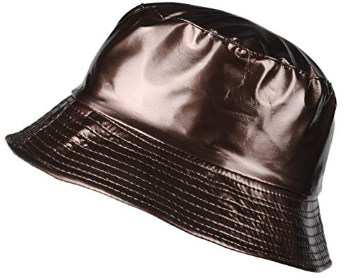 Toutacoo, Cappello da Pioggia in Vinile Impermeabile (18-Bronzo, Small)