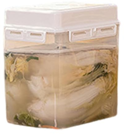 Kimchis Containers - Contenedor hermético de fermentación de 4/5 L con asa y tapa, contenedor de kimchis de máxima durabilidad, contenedor de almacenamiento de fermentación transparente para