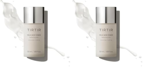 TIRTIR Milk Skin Rice Toner | Deep Moisturizing, Hydrating Toner for face, Niacinamide, Ceramide, Rice Bran Extract, Nature-Oriented Ingredients for Korean Skin Care, Vegan, 1.69 Fl Oz (Pack of 2)