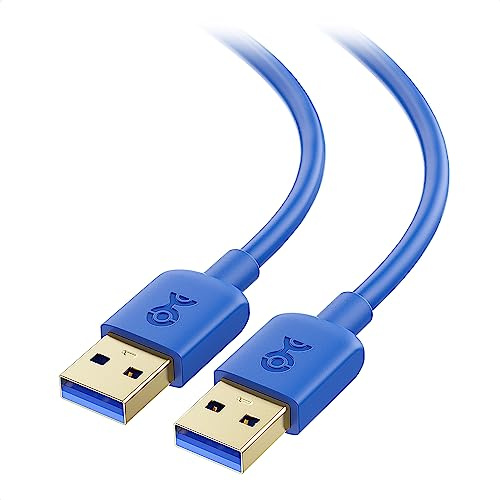 Cable Matters 2-Pack 5Gbps USB 3.0 Cable, USB A to A Cable, 6ft, Blue