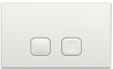 Regiplast - Plaque de chasse d'eau Regiplast - Plaque de commande PLAIN - Double touche 3/6L - Blanc - Commande double chasse - Regiplast