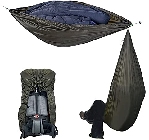 onewind Multifuctional Hammock Gear Sling or Backpack Rain Cover, Ultralight Waterproof Gear Hammock Storage to Place Backpack, Clothes, Quilt, Food or As Hammock Chair, Hammock Protector