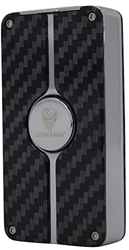 GERMANUS Feuerzeug Jetflame Carbon und Vollmetall, für Kerzen und Outdoor