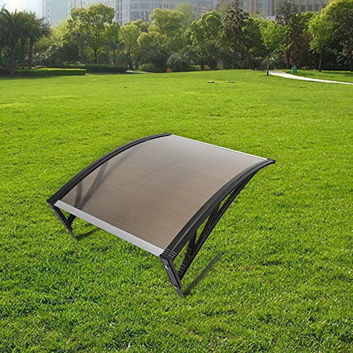 Willonin Robot Cortacésped Techo de Garaje, Robot Cortacésped Cochera, Policarbonato a Prueba de Lluvia, Protección Solar, Dosel, Dosel de Puerta Delantera (marrón)