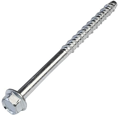 AERZETIX - C57360 - Set di 10 Viti per calcestruzzo a testa esagonale con flangia Ø7.8x100mm - fissaggio diretto senza tassello - per chiave a 6 lati 10mm - in acciaio - ristrutturazione costruzione