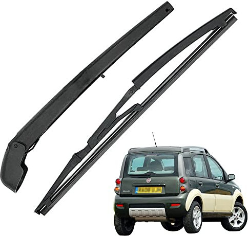 Ruolin Braccio e Spazzola Tergilunotto Posteriore, Braccio Tergicristallo Posteriore e Gomma Tergicristallo Ricambio per FIAT Panda 169 2003-2010