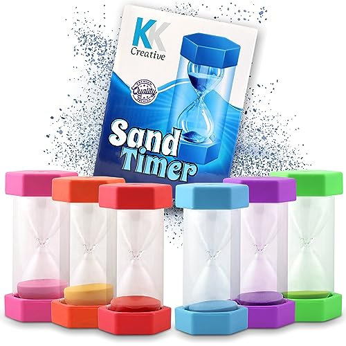 K&K Creative® Sanduhren Set (6er Set) Sanduhren Set für Kinder - Perfekt für Jung und Alt