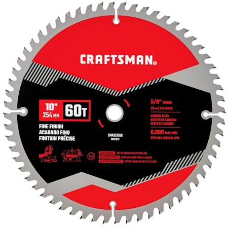 CRAFTSMAN 10 in Table Saw Blade 60 Tooth with 5/8 in Arbor (1 Pack) (CMAS21060)