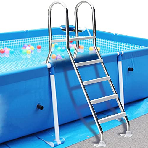 Scala per piscina fuori terra in acciaio inossidabile 304, accessorio per piscine in metallo resistente, facile accesso per nuotatori