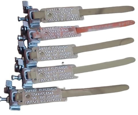 Lot de 5 colliers de serrage de terre réglables, taille de tuyau de 12 à 32 mm, terminal A-D EC14