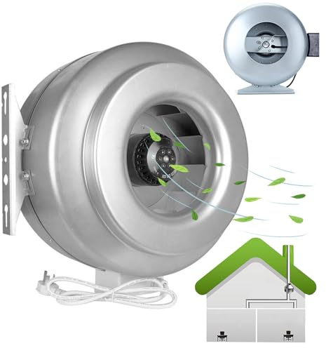 SNBGRYE Ventilateur à Conduit Circulaire, Ventilateur Centrifuge Coaxial, Ventilateur D'Extraction Silencieux, DiamèTre 160, 200, 250, 315 mm/Volume d'air 750, 1050, 1380, 1568 M³/H,315mm