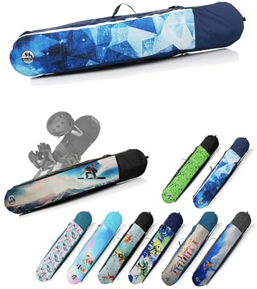 BambiniWelt by Rafael K. Zaino da snowboard per bambini [borsa da snowboard per bambini], zaino da tavola molto spazio (modello 02, 120 cm)