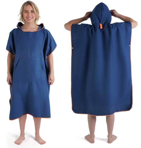 KUOGAS Poncho de baño para mujer y hombre, poncho de microfibra, de microfibra