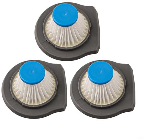 Emiif Black Decker - Filtro di ricambio per aspirapolvere portatili Dustbuster, lavabile, per HLVCF10, HLVC315J10, HLVC320J01, REVHV8J40, confezione da 3