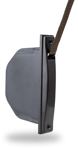 IdeaGenesis - Recogedor Persiana con frente de PVC para carpintería de Aluminio con pivote. Enrollador persiana para embutir o empotrar en obra. Sistema Universal. (Chocolate Cinta Marrón, Cinta 14mm)