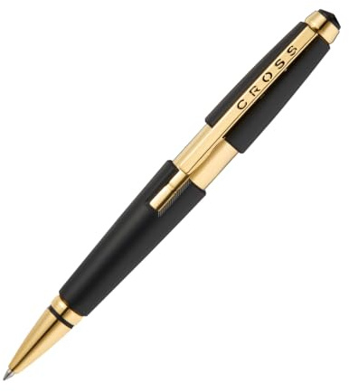 Cross Matte Black Edge Rollerball Pen with Gold PVD Appointment