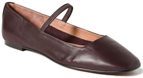 Yellhum Mary Jane Ballet Flats for Women Square Toe Elastic Strap Slip on Ballerina Flats Dressy Casual Daily Wedding Party Shoes