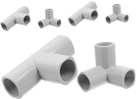 TOPPERFUN 6 Piezas Conectores de Tubería de Plástico Vías para Estructuras de Vallas Interiores y Exteriores Fáciles de Instalar y Limpiar Accesorios Versátiles para Domésticas Jardín
