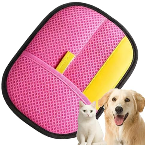Djowyh Gants pour enlever les poils d'animaux | de brosse lavable | Épilateur pour animaux de compagnie – Pour chiens et chats de toutes tailles, empêche les nœuds sur les textiles et dans