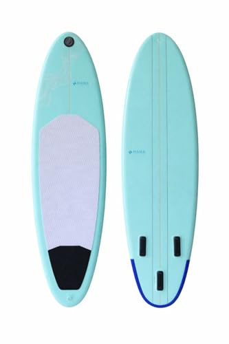 HANA Planche de Surf Gonflable 7'8 Premium – Surfboard Compact & Stable pour Débutants – Montage Rapide Dérives Slide-in – Technologie Ultra-Stitch (234 cm)