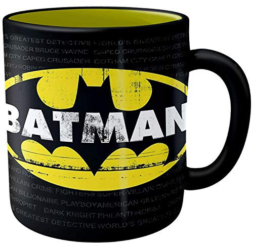 DC Comics Silver Buffalo BN112934 Grande tasse en céramique avec logo Batman Grimey 591 ml
